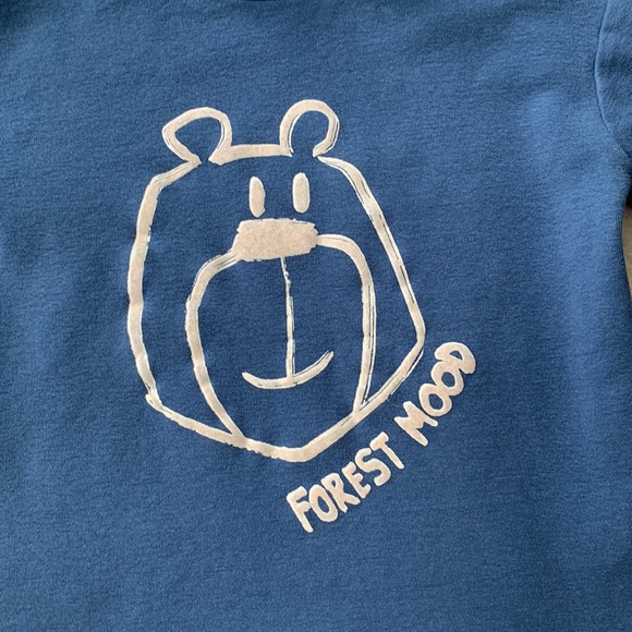 Zara 2/3 Blue Bear Mock Neck Shirt EUC Boys Top - Picture 3 of 11